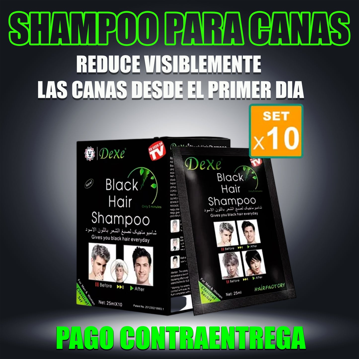 Shampoo Black Hair (Cubre Canas)