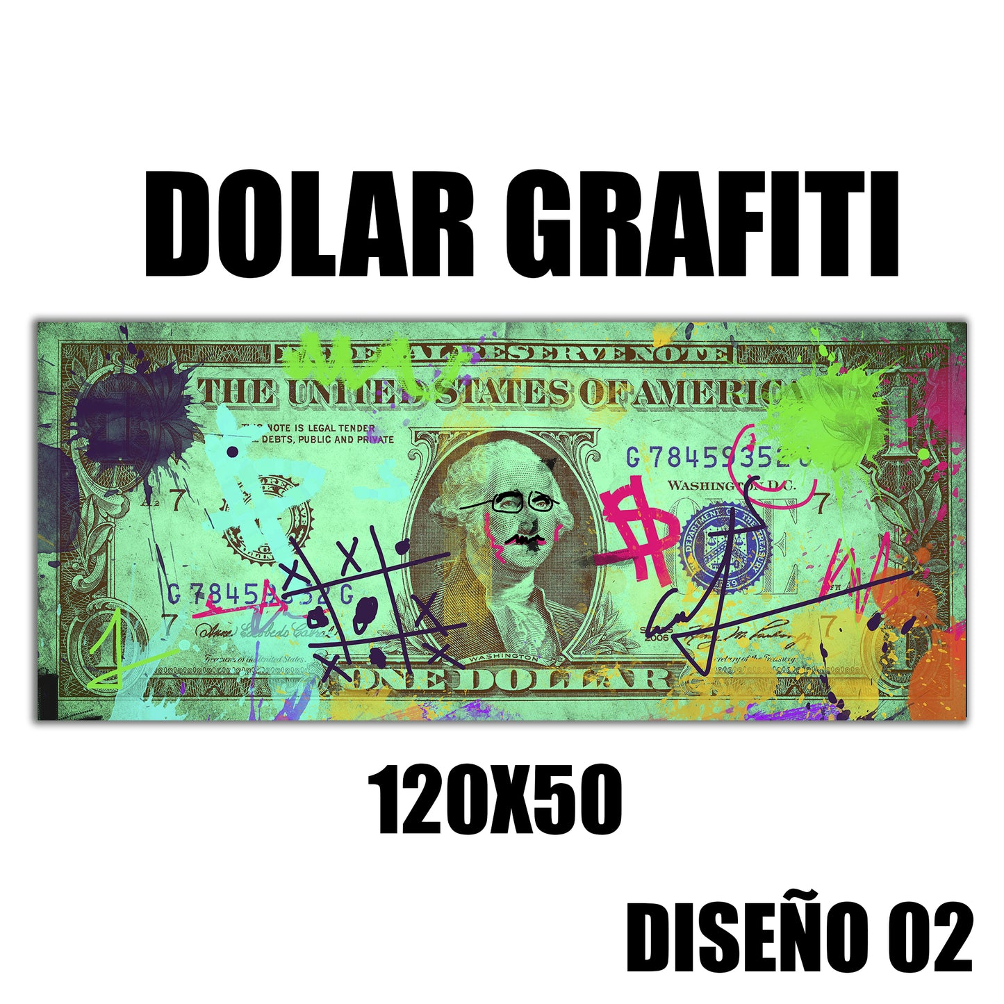 Cuadro Dolar 120x50