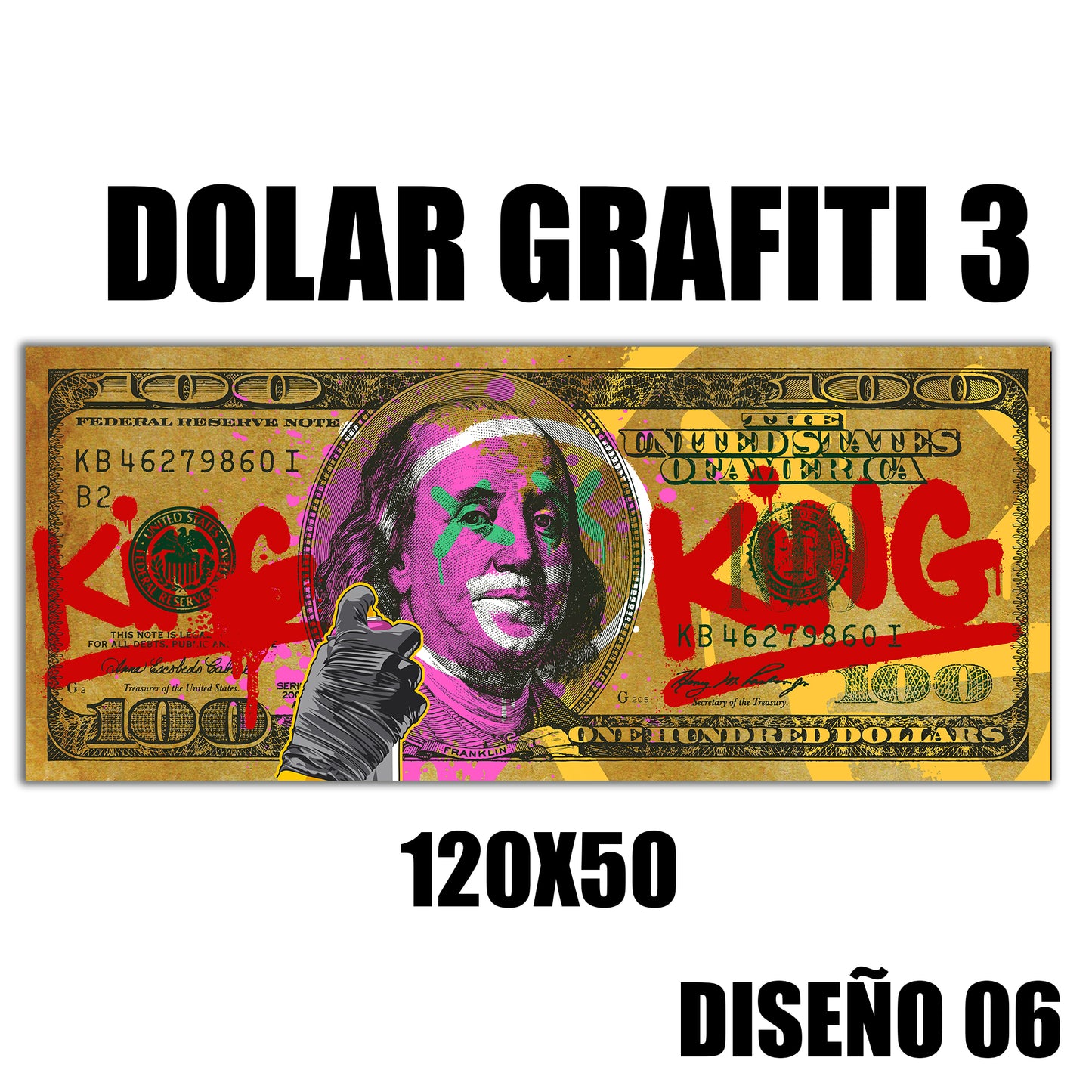 Cuadro Dolar 120x50