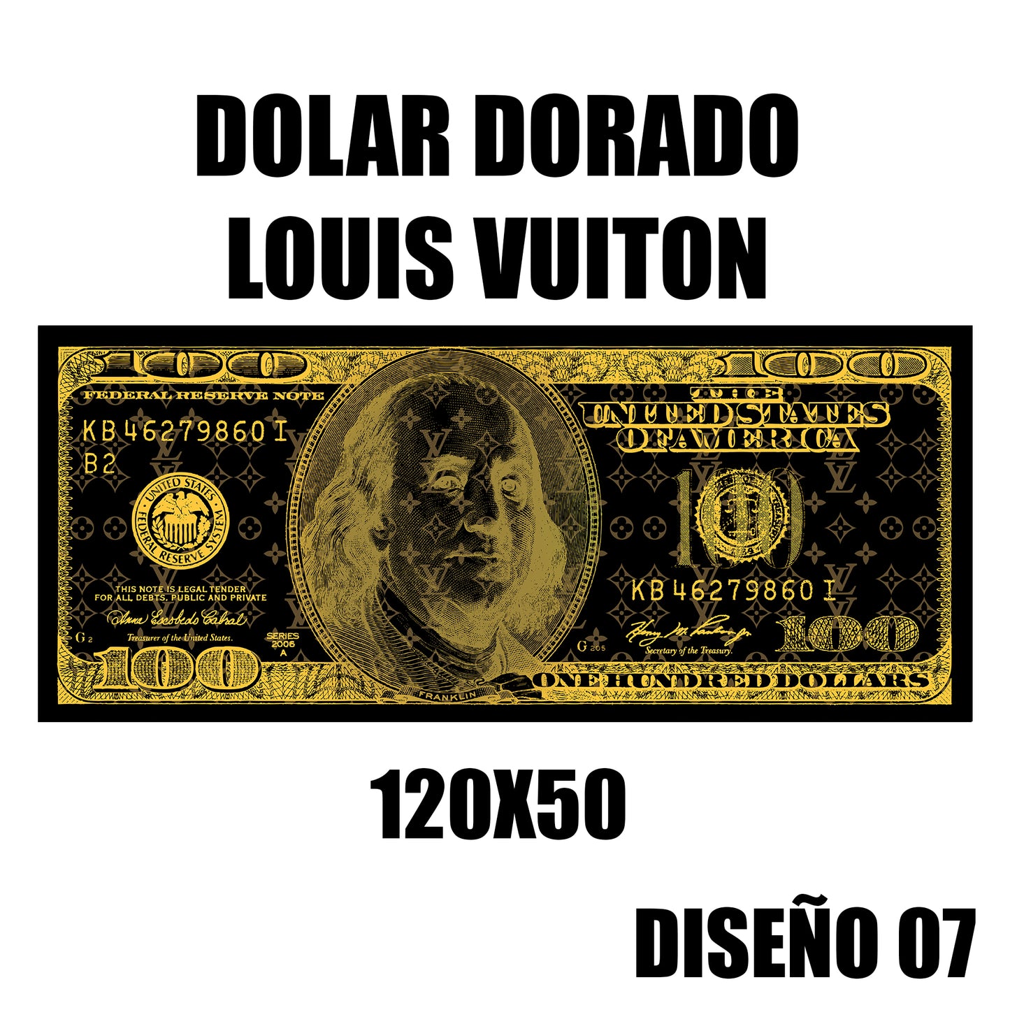 Cuadro Dolar 120x50