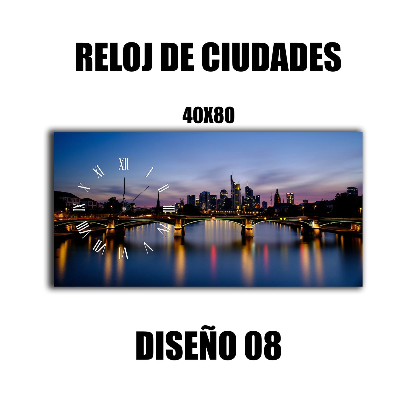Reloj Cuadro 80x40