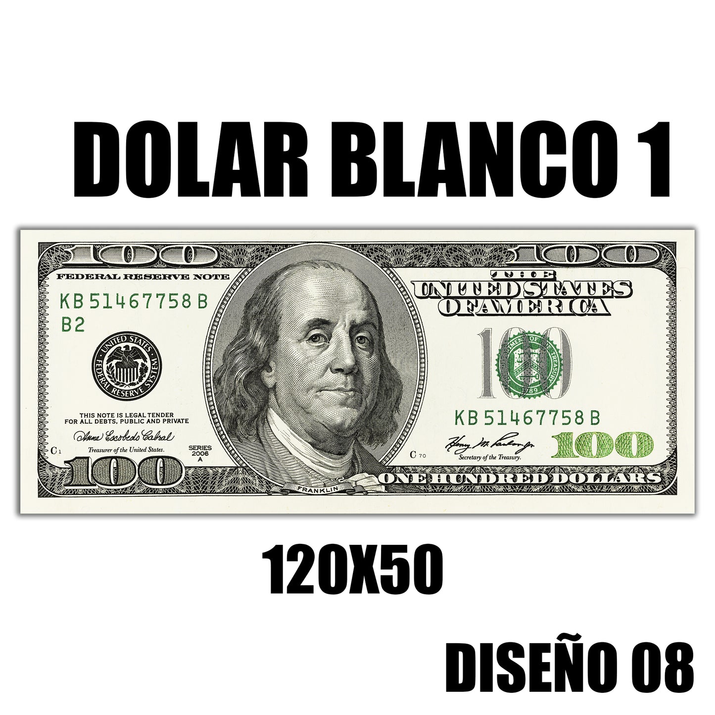 Cuadro Dolar 120x50
