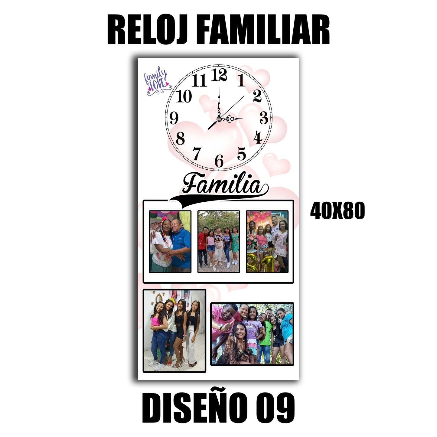 Reloj Cuadro 80x40
