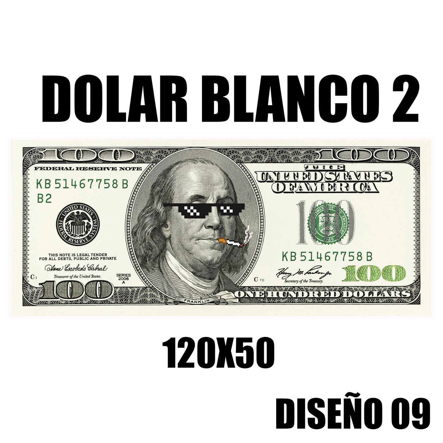 Cuadro Dolar 120x50
