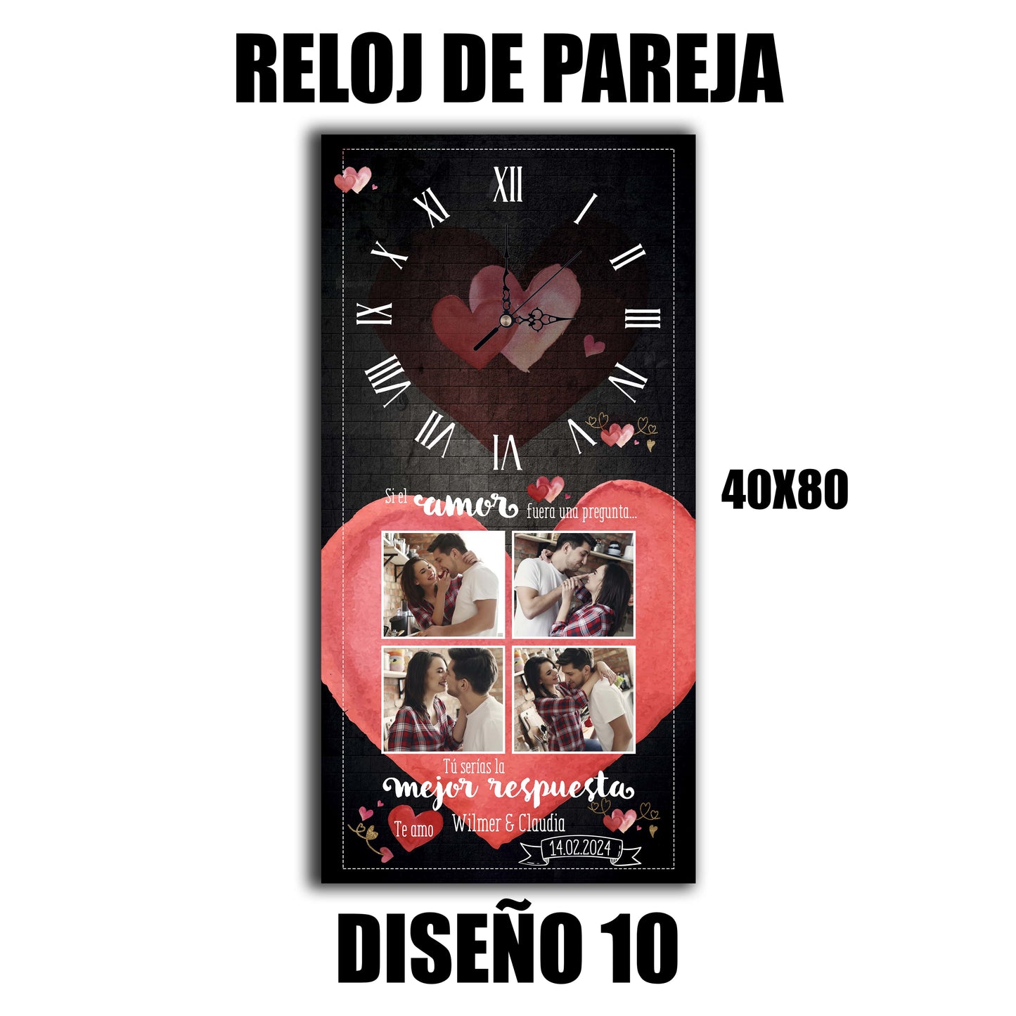 Reloj Cuadro 80x40