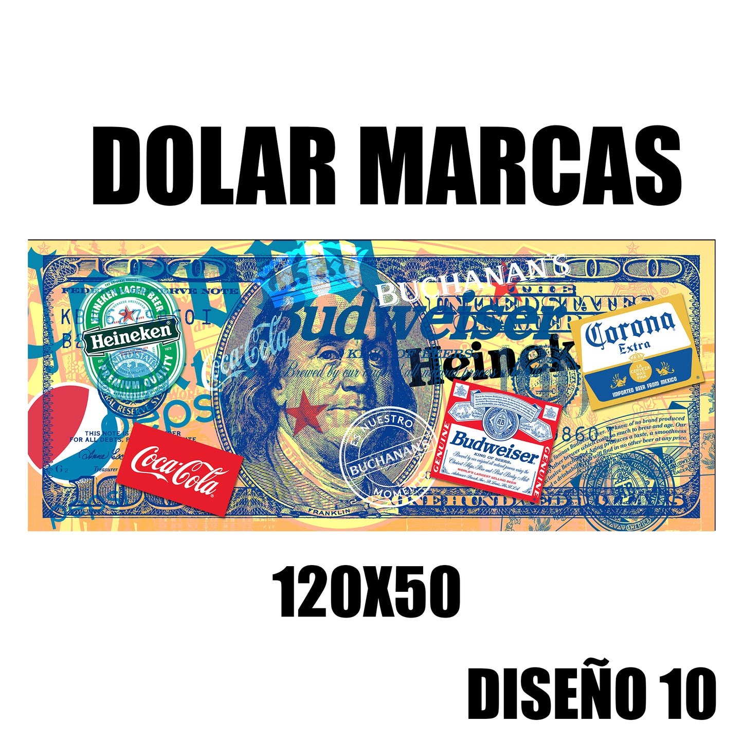 Cuadro Dolar 120x50