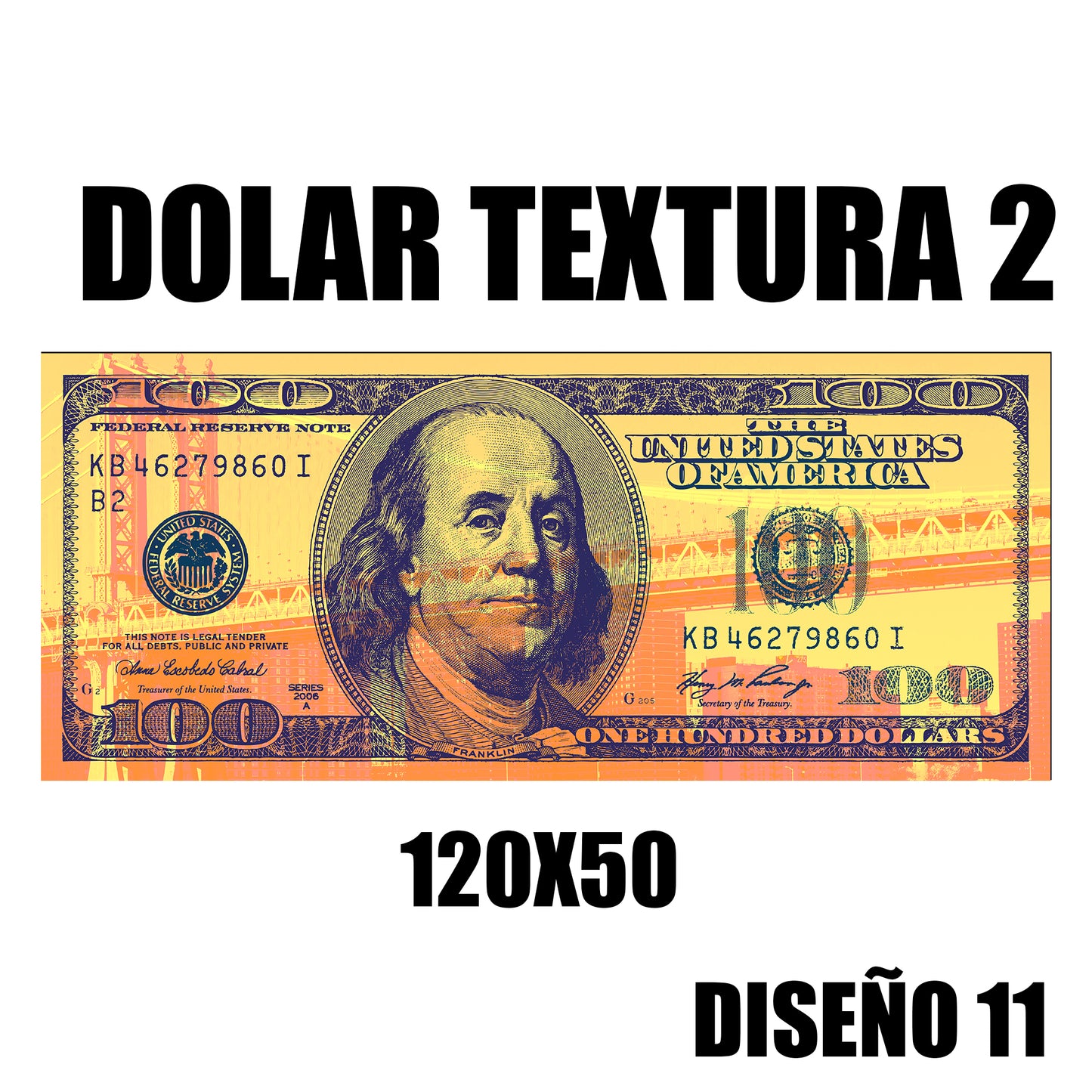 Cuadro Dolar 120x50