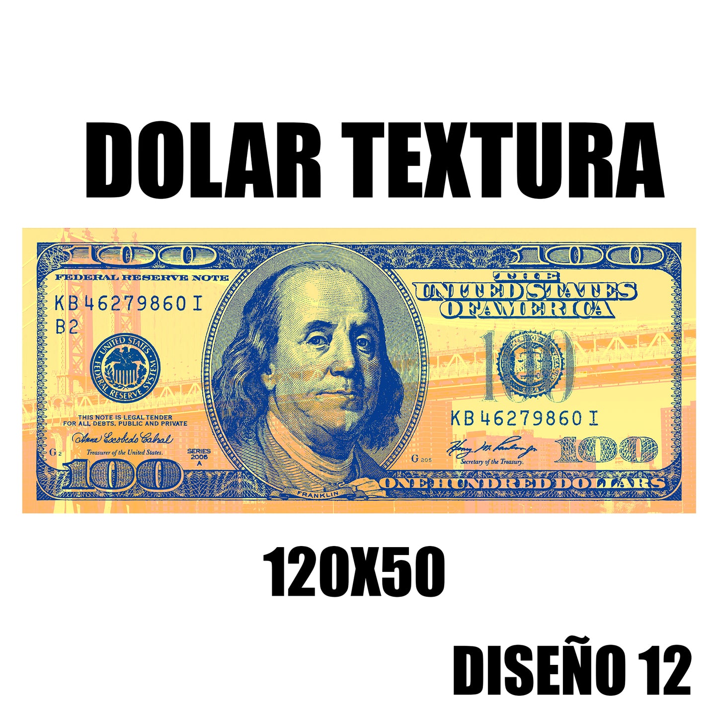 Cuadro Dolar 120x50
