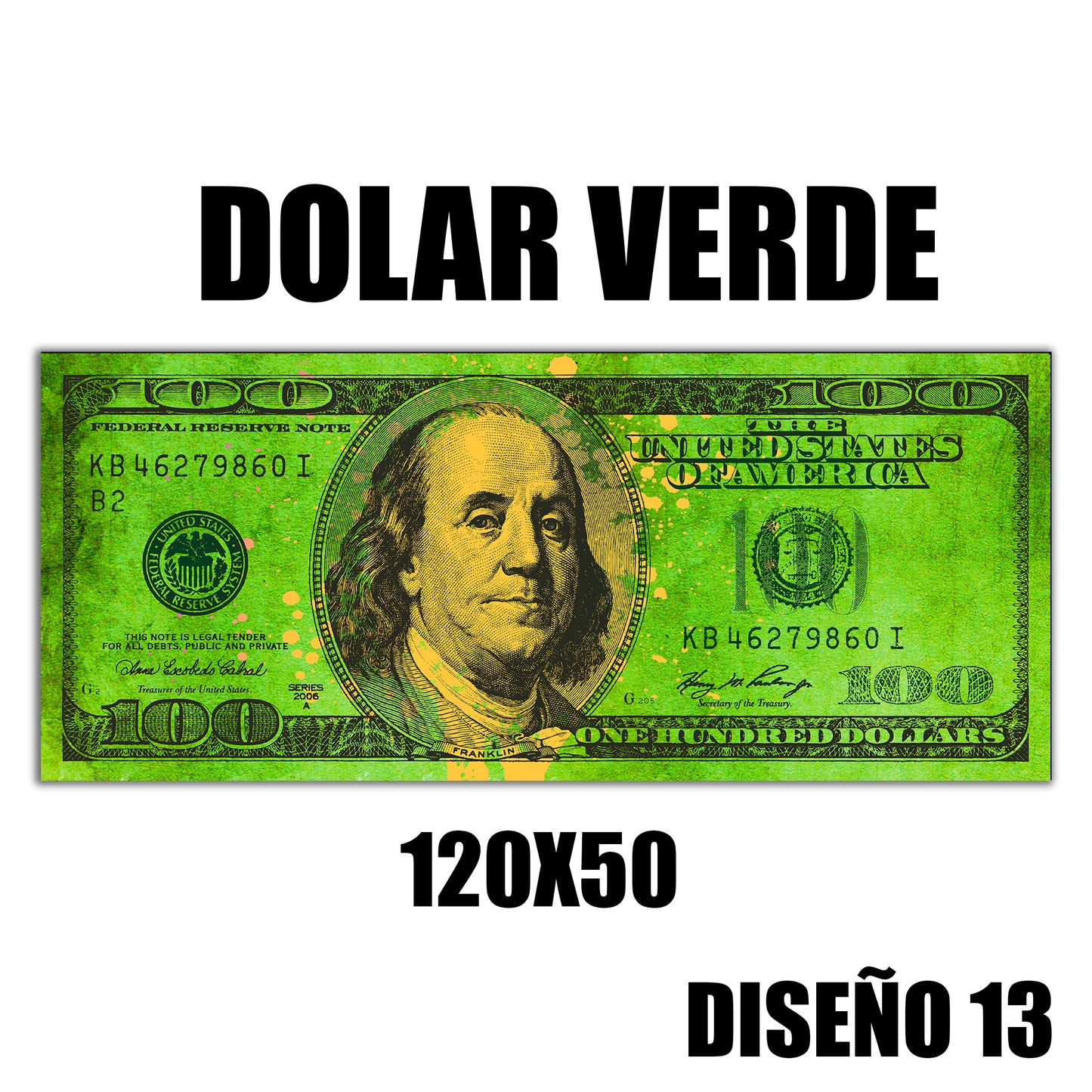 Cuadro Dolar 120x50