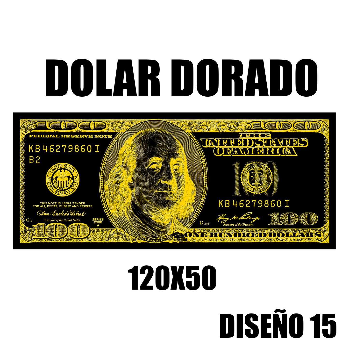 Cuadro Dolar 120x50