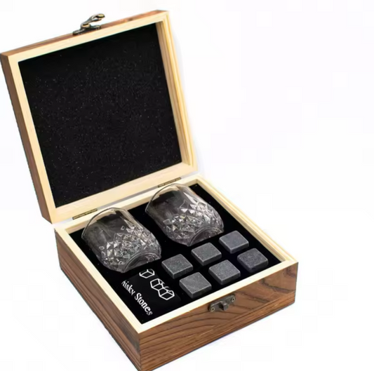 Juego Set Lujo Para Whisky Con Piedras