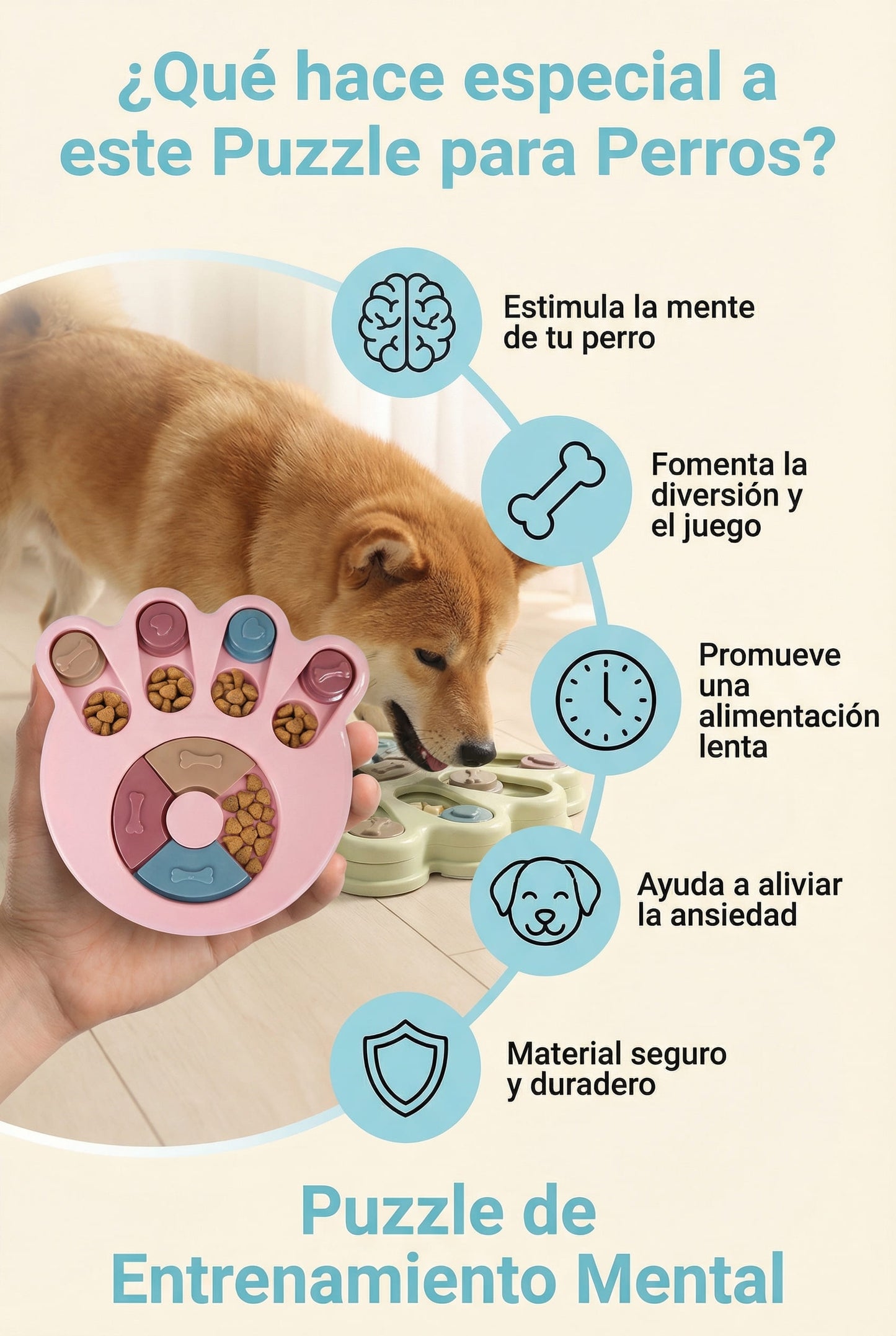 PLATO INTERACTIVO INTELIGENTE (Puzzle Para Perros)
